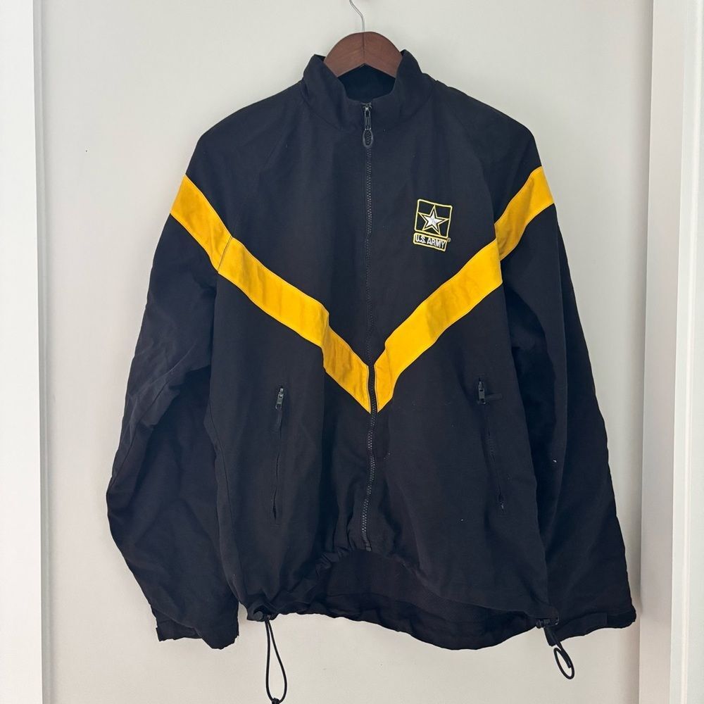 Vintage U.S. Army Track Jacket | Military Athletic Zip-Up Size M